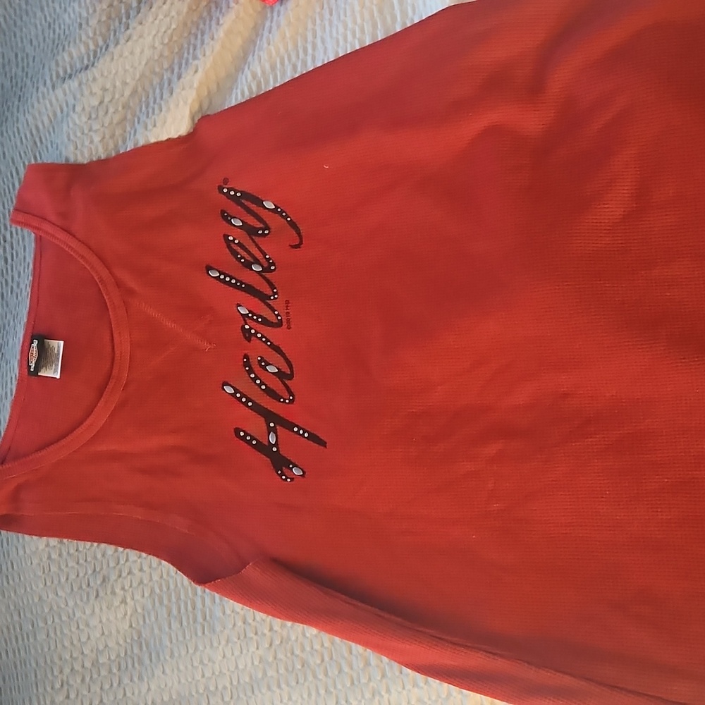 Harley-Davidson Red Tank Top with Studded Logo